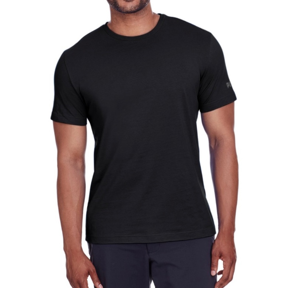 NWT Puma 100% Cotton Unisex Black Crewneck Short Sleeve T-Shirt